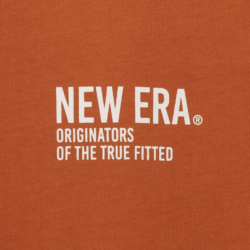 NEW ERA Short Sleeve Oversized Rust Orange Typography T-Shirt