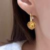 Retro Fashionable Inlaid Removable Yellow Diamond Love Stud Earrings Pearl Earrings Fashionable Simple Temperament Earrings Women