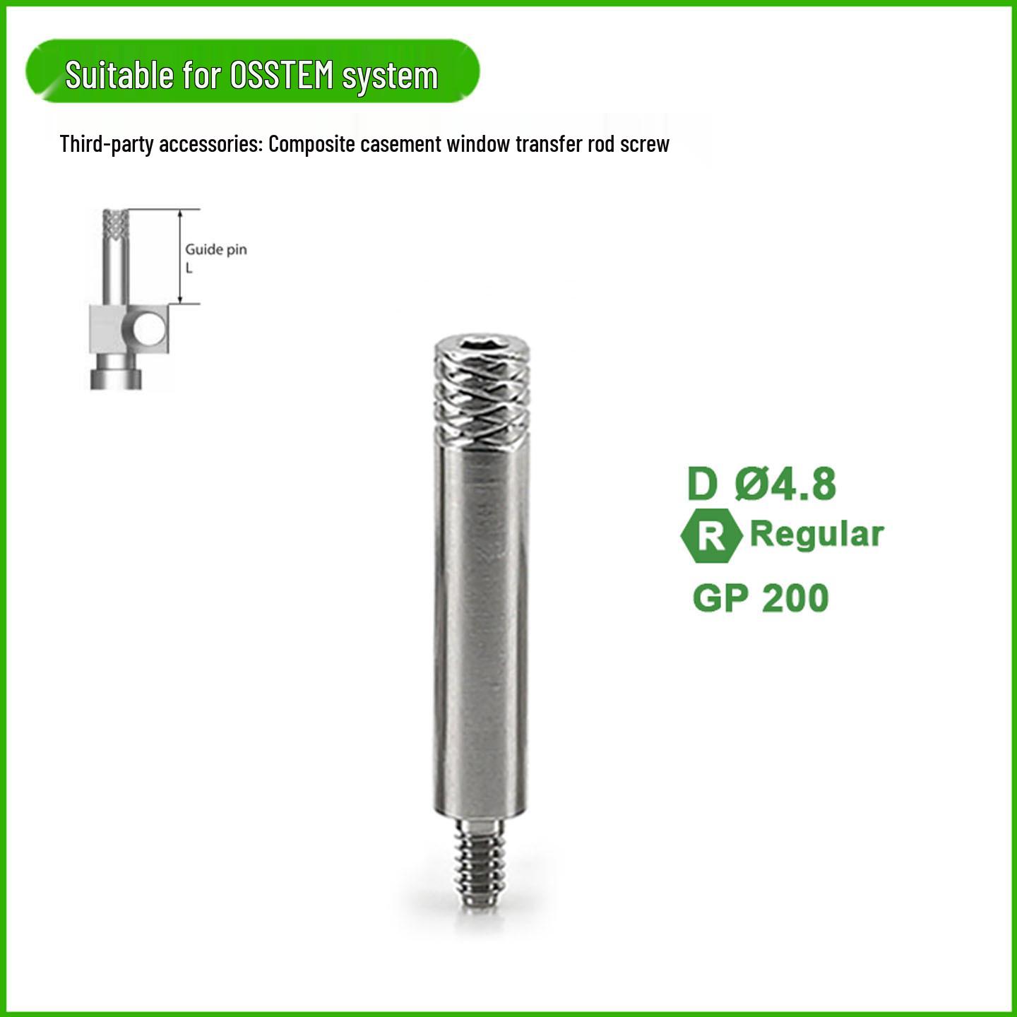OSSTEM Composite Open-Type Impression Cap for Implant Abutment & Healing Cap Screw