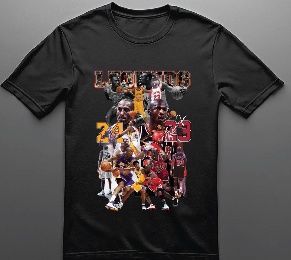 T-shirt Unisex Uomo Kobe Bryant x MJ Legends Nero