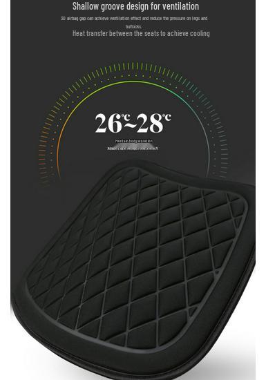 All-Season Universal Car Seat Cushion - Breathable, Anti-slip Ice Silk Cover for Rear Seats