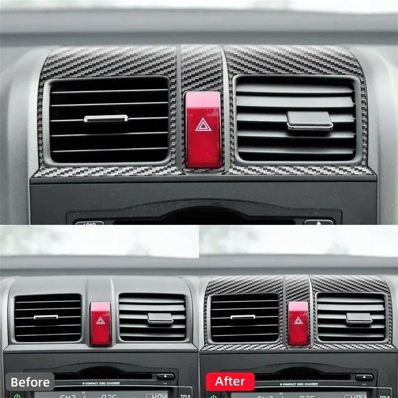 For Honda CRV 2007 2008 2009 2010 2011 Accessories Carbon Fiber Car Center Control Air Condition Vent Outlet Frame Cover Trim