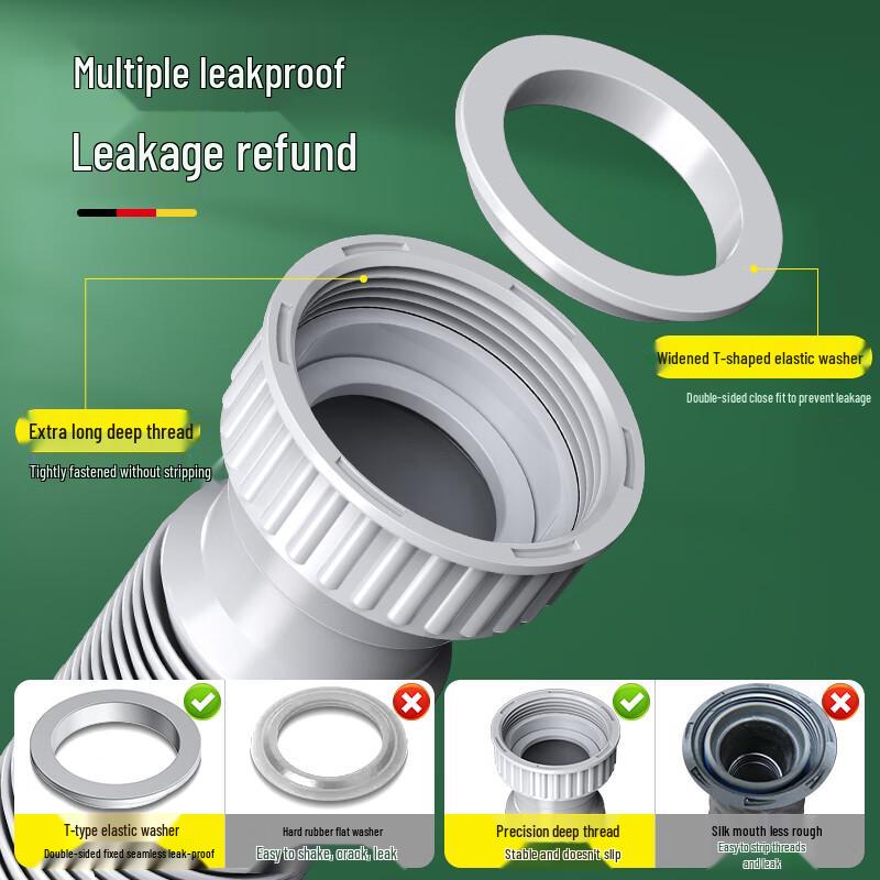 Haili PP Telescopic Kitchen Sink Drain Pipe