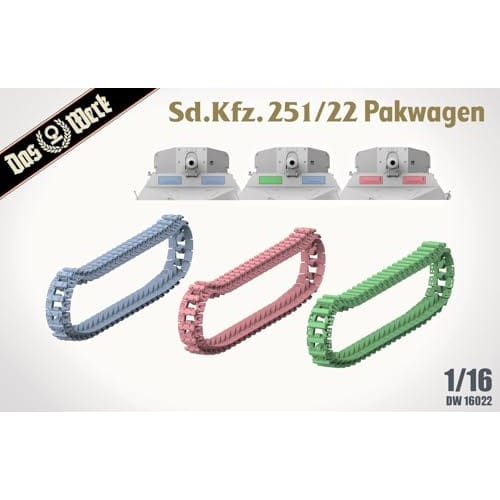 Das Werk 1/16 Scale German Armored Personnel Carrier Sd.Kfz.251/22 Ausf.D Pakwagen 2-in-1 Plastic Model Kit USCDW16022
