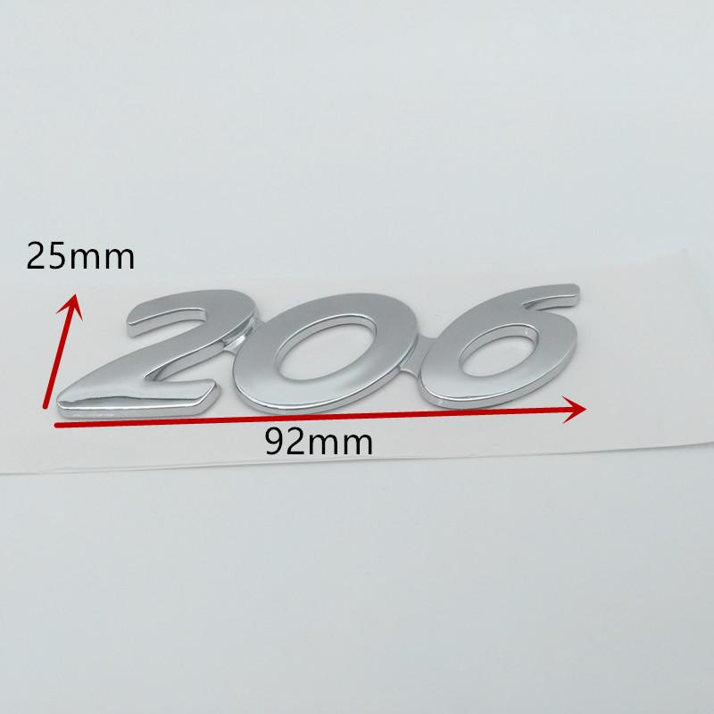 1pcs 3D ABS GT 206 207 208 301 307 308 408 508 car Letter Emblem Rear tail trunk Decals badge sticker Decal styling Accessories