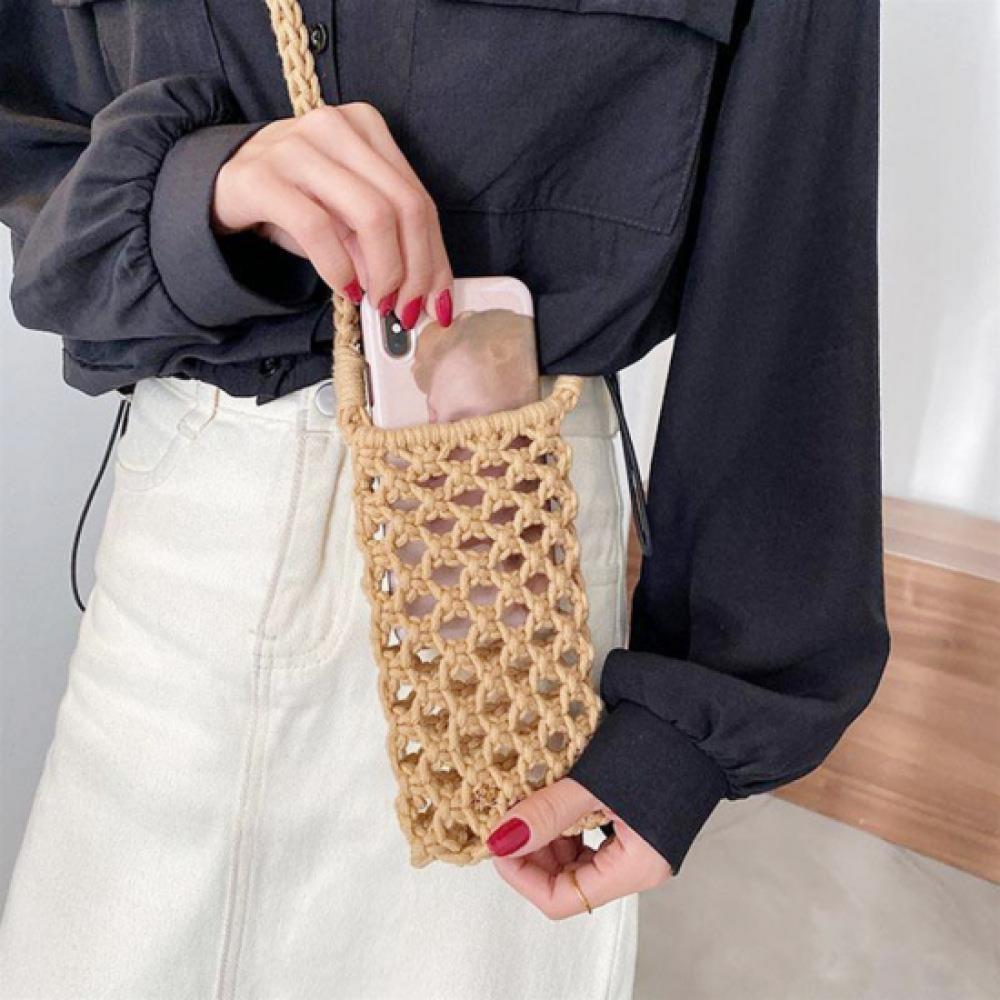 New Arrivals Open Run Women Lovely Knit Mesh Mini Cross Bag