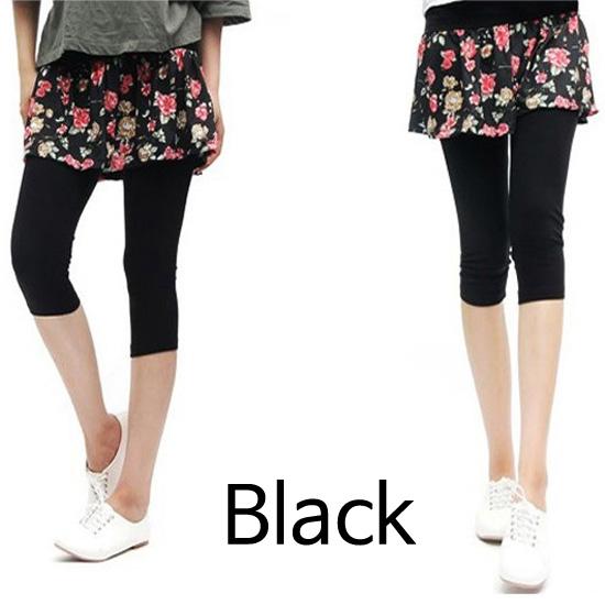 Skirt Leggings for Women All-in-one Skirt Floral Pattern Korea Fashion