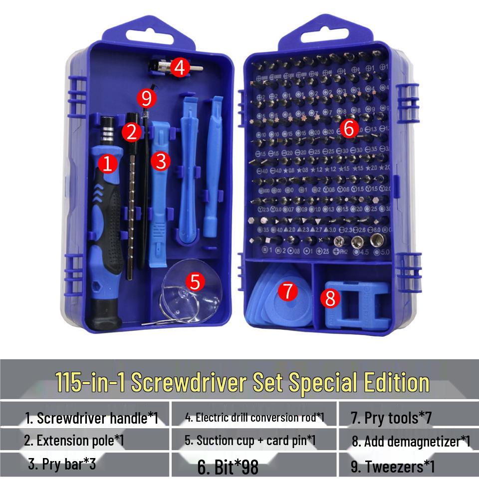 

Специальное издание 115-в-1 Магнитный набор отверток - Универсальный набор инструментов для бытового ремонта