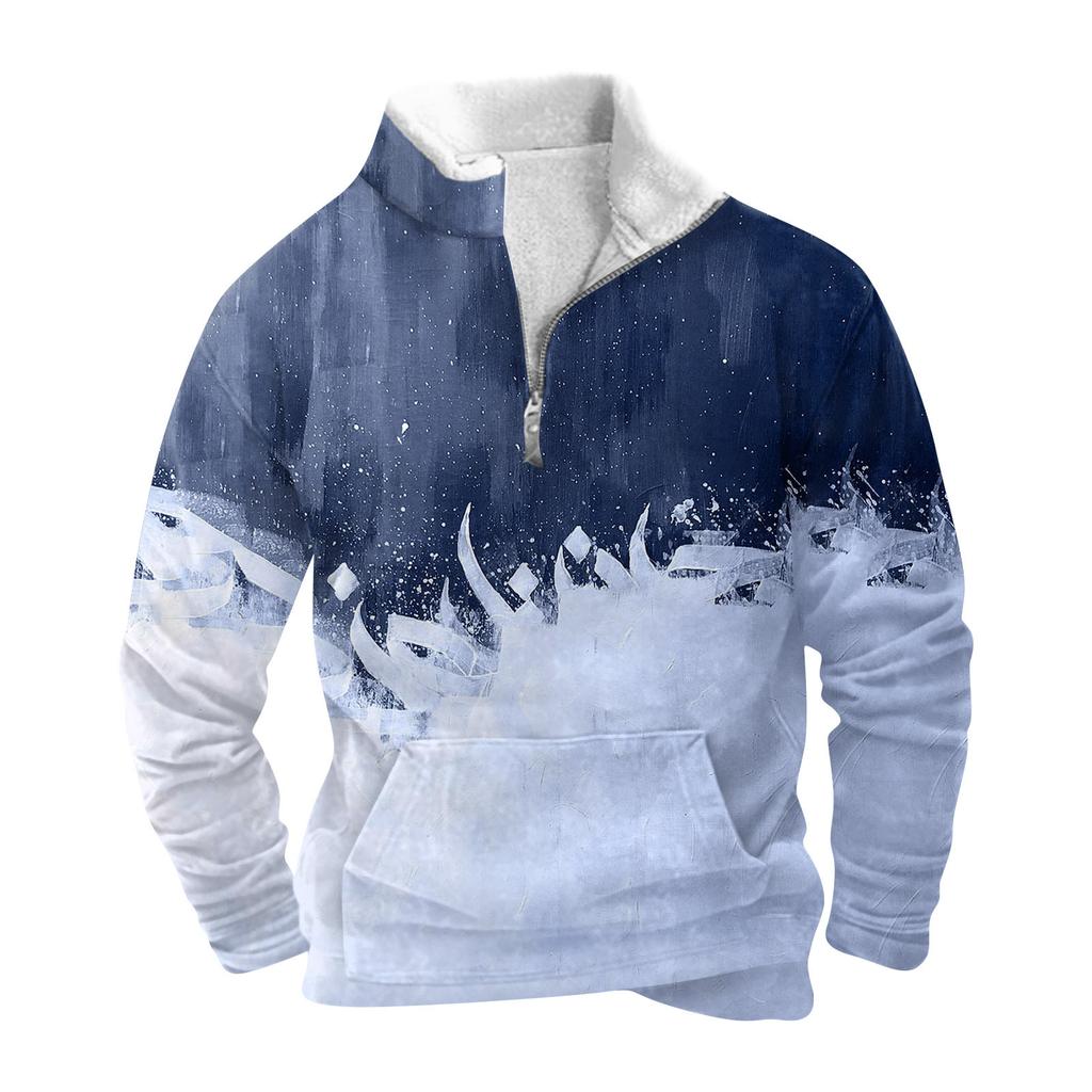 Spring And Autumn Men's Standing Collar Sweatshirt Is Outdoor Casual Sweaters Tops