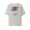 Skechers Sport Lifestyle Series Logo Loose Round Neck Pullover Short Sleeve T-Shirt Unisex Tops Light-White Gray L225U119-0248