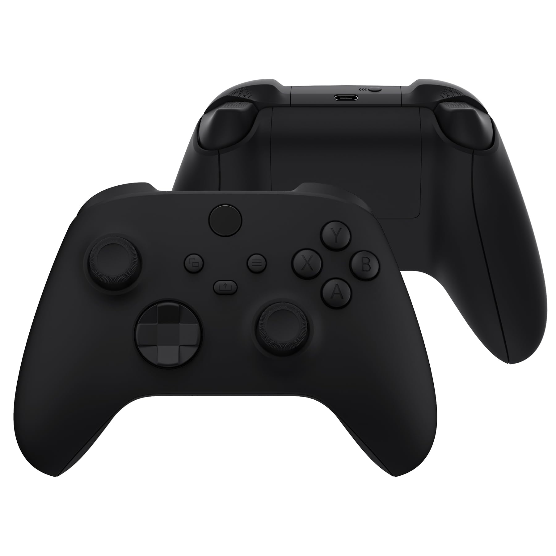 

eXtremeRate Full Shell Button Set for Xbox Series X S Replacement Side Rail Grip Front Backplate Cover for Xbox Core Wireless Controller Not & чорний