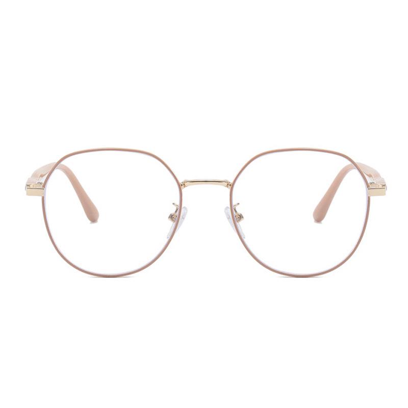 2025 Women's High-Definition Anti-Blue Light Metal Polygon Reading Glasses - Trendy, Youthful Look