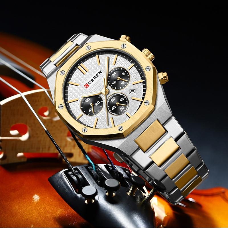 Top Brand Luxury Stainless Steel Waterproof Sport WristWatch Men Chronograph Watch Military Army Male Clock