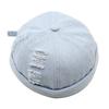 Cross border minimalist washed denim landlord hat, solid color, rugged and handsome melon skin hat, hip-hop brimless hat