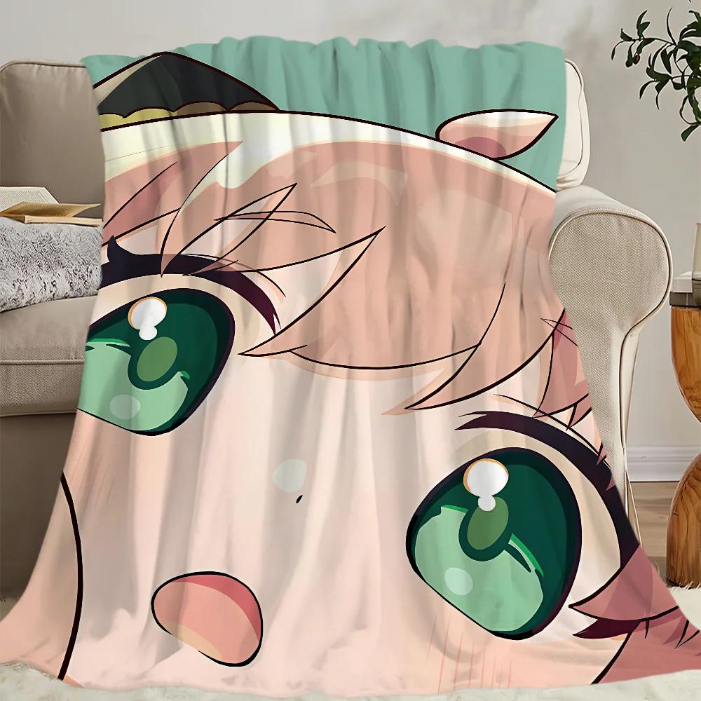 S-SPY×FAMILY Anya Forger Cute Blanket Blanket for Couch Sofa Travel Home Hiking Picni Bed Beding Flannel Blanket birthday gift