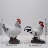 Pastoral Resin Rooster & Hen Garden Statues
