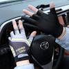 Fishing Gloves Men Summer Three Finger Cut Gloves For Fishing Sun Protection Male Anti-Slip Cycling Drive Breathable Thin Gloves