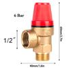 Brass Safety Pressure Relief Valve Explosion Proof Thickened Brass Body for Home Gas Water Heater Plumbing System