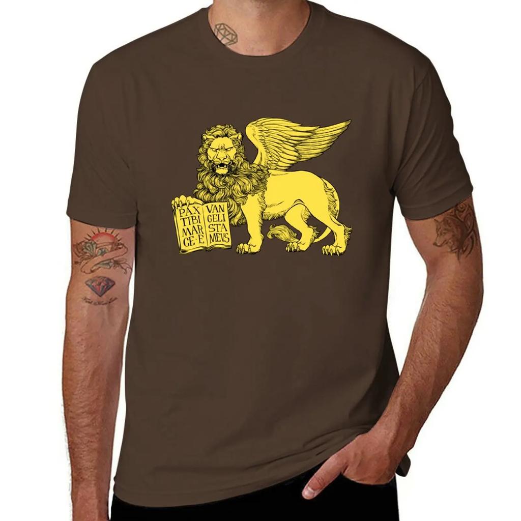 Lion of Venice TShirt aesthetic clothes kawaii clothes graphics anime t shirts for men cotton