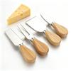 4pc Bundle Wood Handle Knife Sets Oak Bamboo Cheese Cutter Knife Slicer Kit Kitchen Cheese Premium Stainless Steel Knife Kitchen Tools