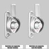 Crescent Lock for Doors and Windows,Gate Latch Slide Bolt Latches Lock,Safety Double Sided Gate Hardware,Left and Right Silvery