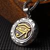 Naszyjnik Wisiorek Amulet Talizman Oko Horusa Starożytny Egipt Egipski Leczenie Ochrona Biżuteria ze Stali Nierdzewnej Prezent Hip Hop Rock Goth Gotycki