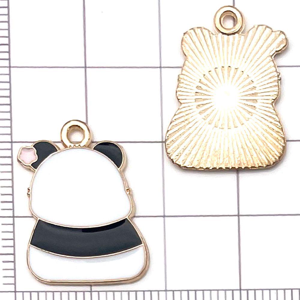 30 Mixed Black & White Enamel Panda Charms for DIY Jewelry