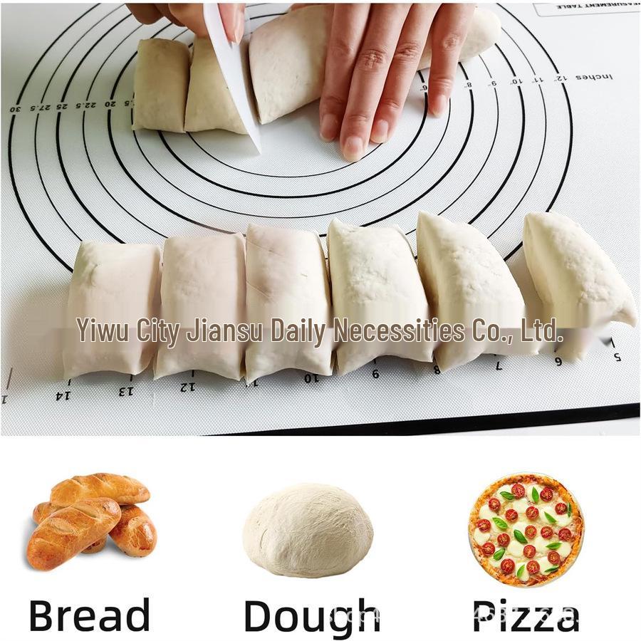 Silicone Baking and Kneading Mat with Rolling Pin and Heat-Resistant Pad