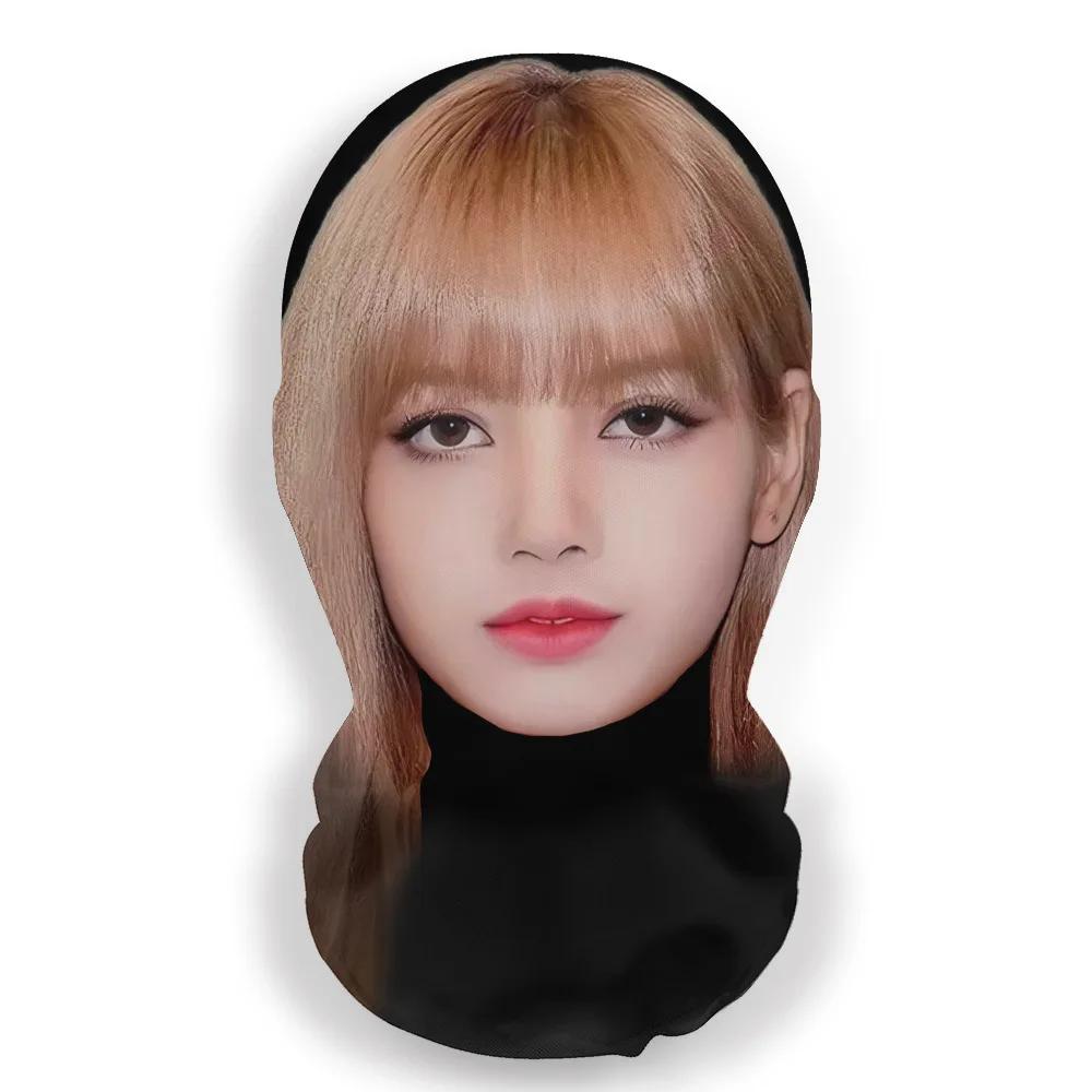 Realistiske 3D-ansigtsmasker til mænd kvinder Cosplaymaske Fuld ansigt Hip Hop Balaclava Hættehat Hovedbeklædning til Halloween Kendis