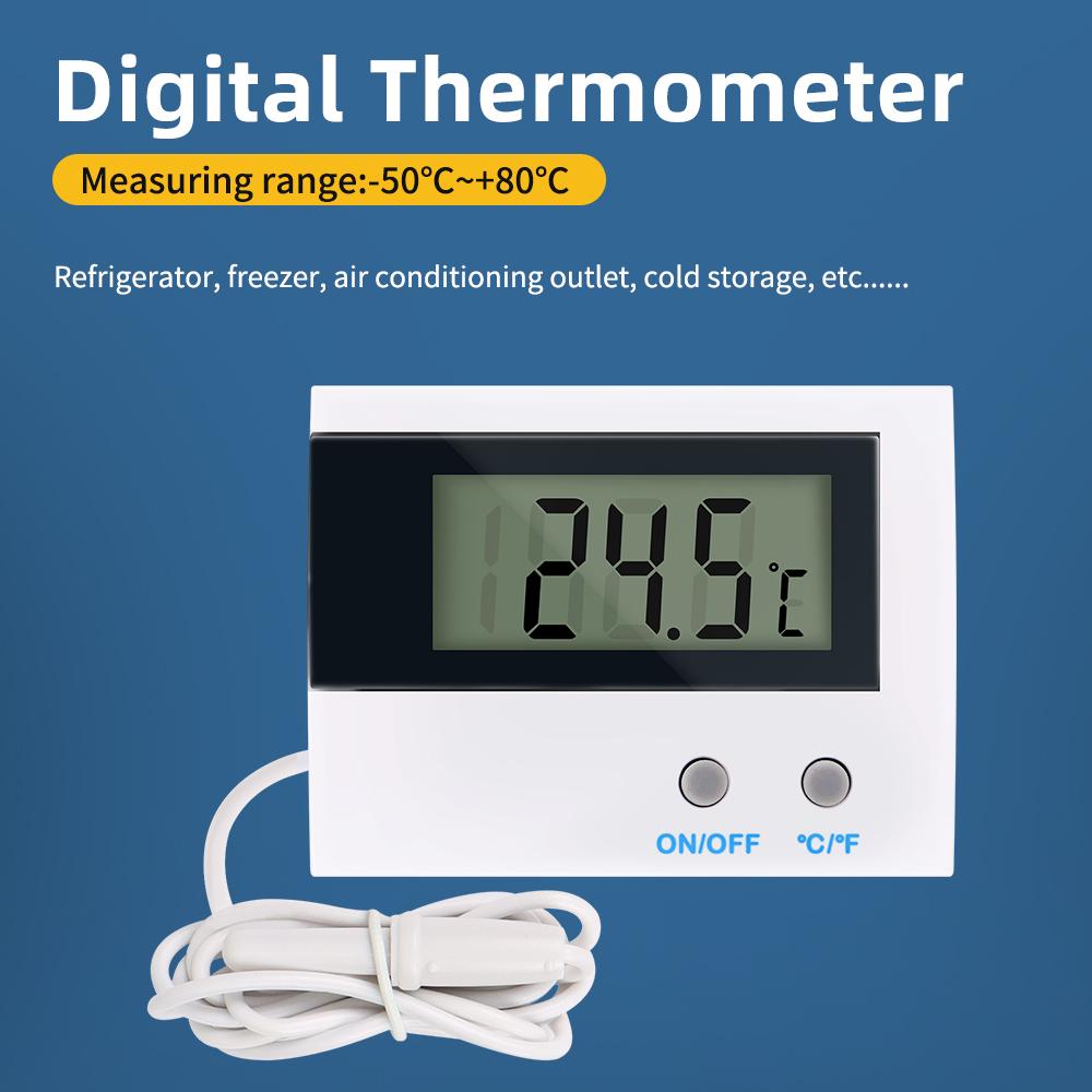 ST-1A LCD Digital Thermometer Fish Tank Temperature Meter Refrigerator Aquarium Water Temp Detector with Waterproof Probe