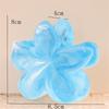 Flower Shaped Hair Claw Clip Resin Marble Texture Gradient Color for Weddings and Parties Daily Use Hair Accessories