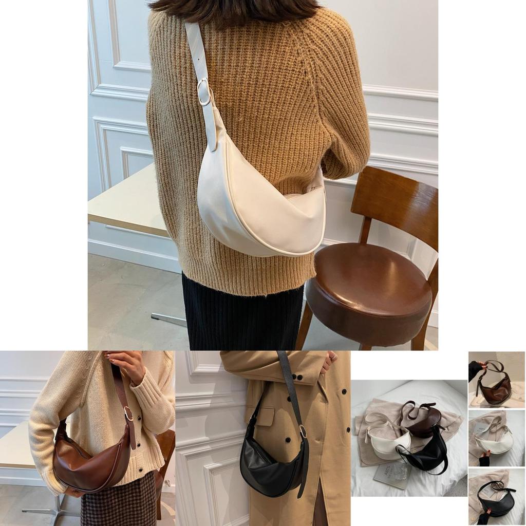 Elegant Pu Dumpling Shape Handbag For Women 2021 Fall Season Fashionable