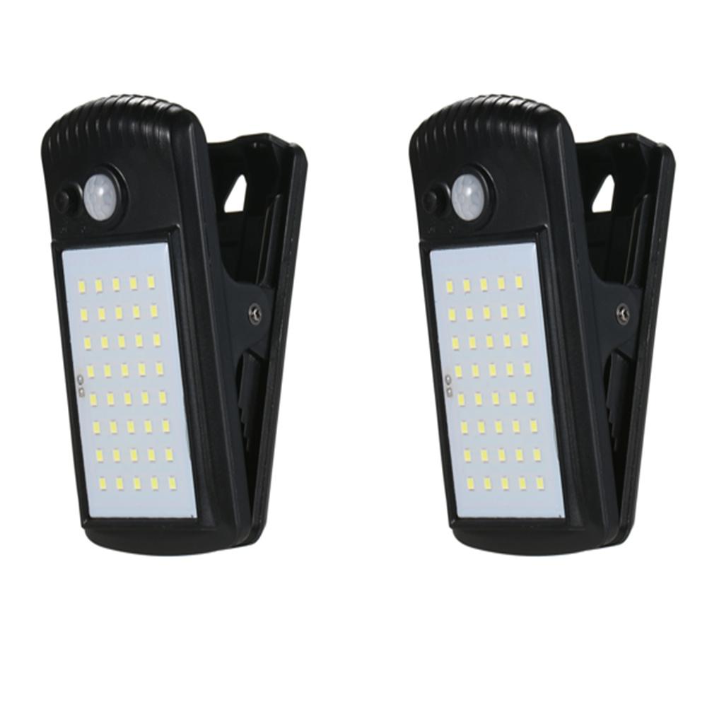 Clip-on LED Solar Light Smart Human Induction Outdoor Garden Light Waterproof Outdoor Lamp for Tent Garage Courtyard High Bright