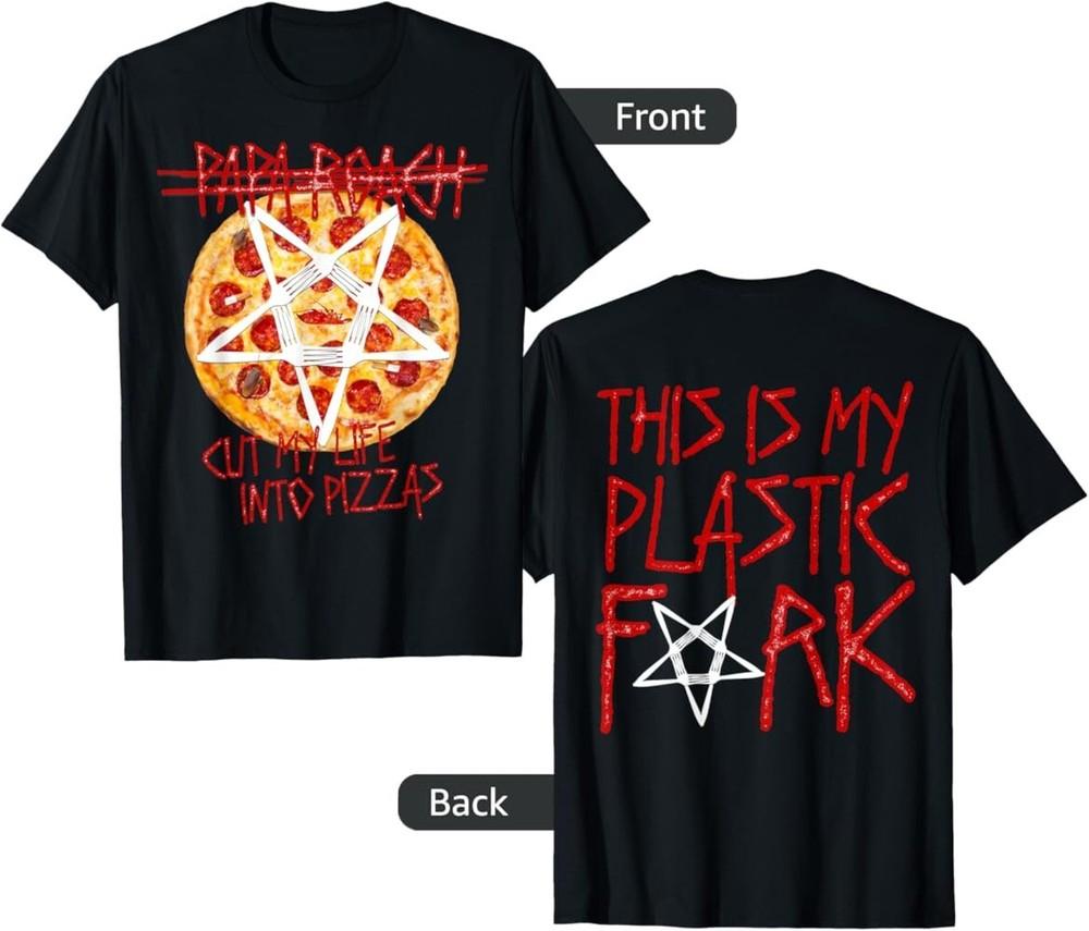 2 sides Papa Roach Band Cut My Life Into Pizzas Shirt Black Unisex T-Shirt Graphic Tee XXXXL