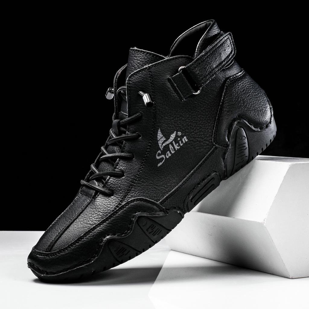 New 2025 Octopus Men's Shoes Popular High-top Martin Boots Autumn and Winter Men's Casual Short Boots