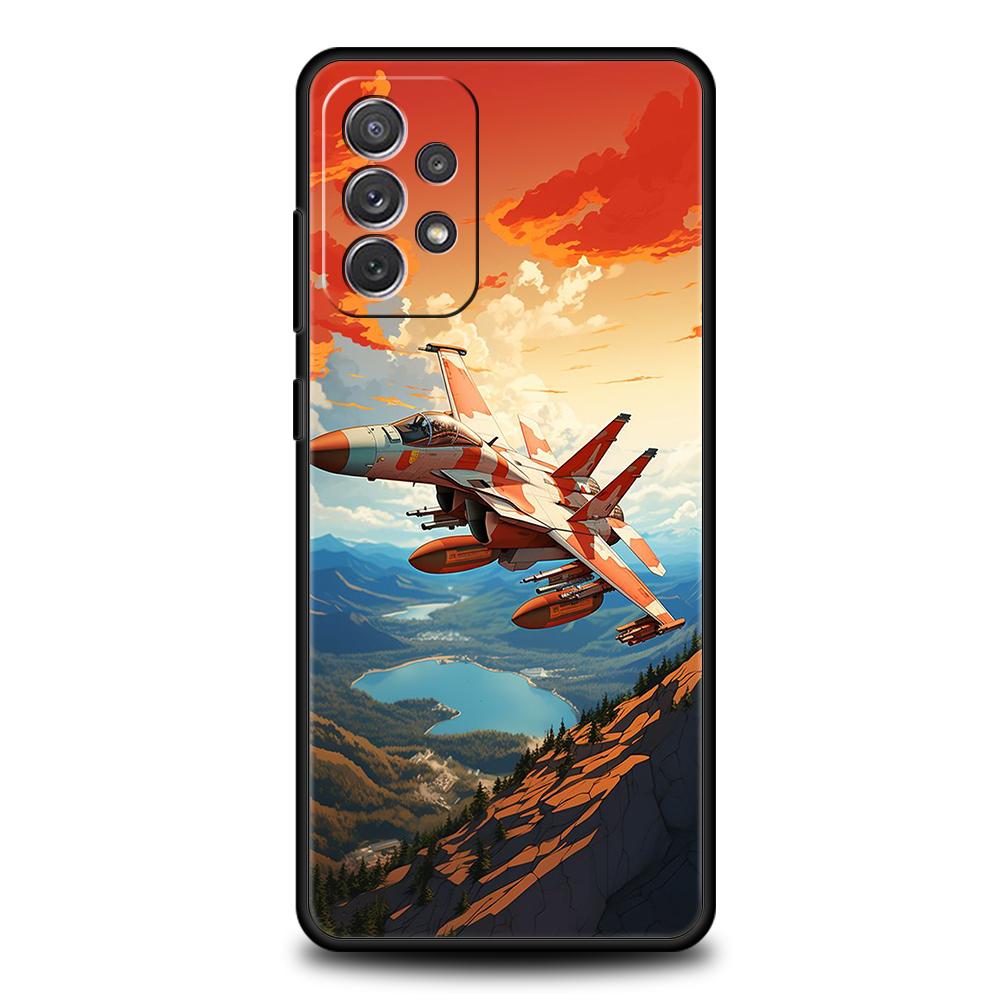 

Sky Jet Fighter Phone Case for Samsung Galaxy A15 A14 A25 A54 A34 A51 A71 A73 A32 A52 A52S A11 A21S A31 A41 5G Soft Shell Capas Samsung A52