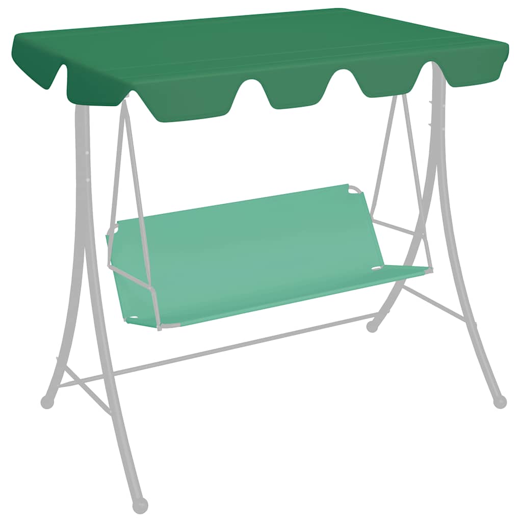 vidaXL Ersatzdach für Hollywoodschaukel Grün 188/168x145/110 cm grün
