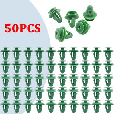 Lot de 50 clips de fixation universels pour panneau de porte de voiture, 9 mm, pour fixation de panneau de porte intérieure de voiture, rivets