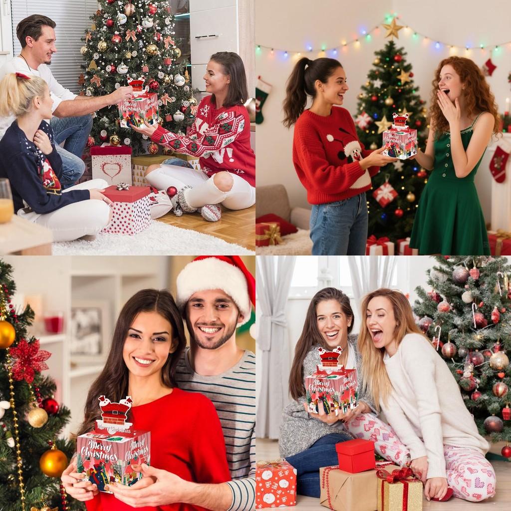 Party Gift Holiday Box With Red Gradient Finish For Christmas Special Occasions