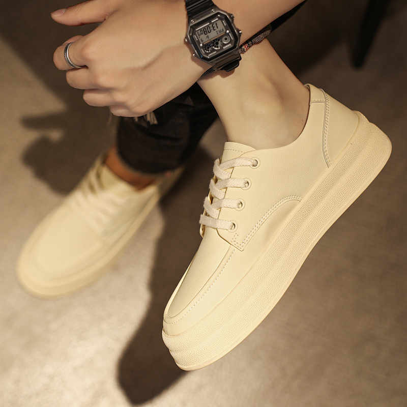 Fashion Playform Height Up Boots Models Men Flats White Shoes Casual Man Sneakers Man Summer Sports Excercise Comfortable Beskete