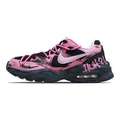 Air Max Fusion Low Top Casual Running Shoes Women's Black Pink CJ1671-100(Team196-)