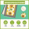 XCHI Black and White Buffalo Plaid Sunflower Daisy Bees Honey Summer Table Runner Decoration for Home Kitchen Holiday Party Farmhouse 13x72 Inch