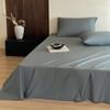 Simple Style Solid Color Washed Cotton Bed Sheet - Pure Cotton, Yarn-Dyed, Single Piece for Dormitory Use