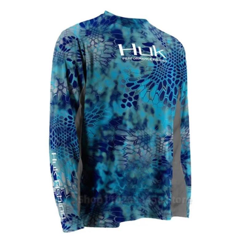Fishing Suit Men's Crew Neck Long Sleeve Fishing Suit Sea Fishing Quick Drying Breathable Sunscreen Fishing Suit