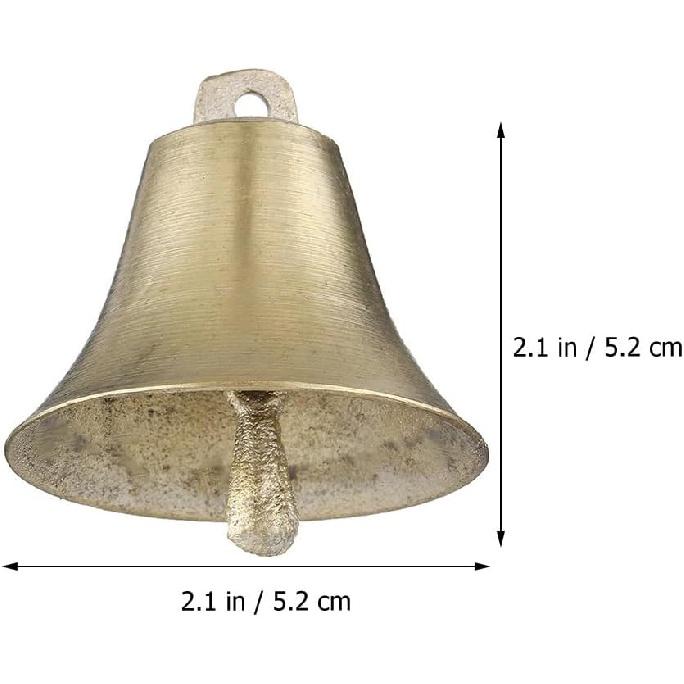 4Pcs Copper Cow Sheep Bells - Loud Metal Grazing Bells for Livestock Pets and DIY Crafts