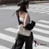 Loving Ribbon Leather Chain Shirring Square Flap Crossbody Shoulder Bag (4 Colors)