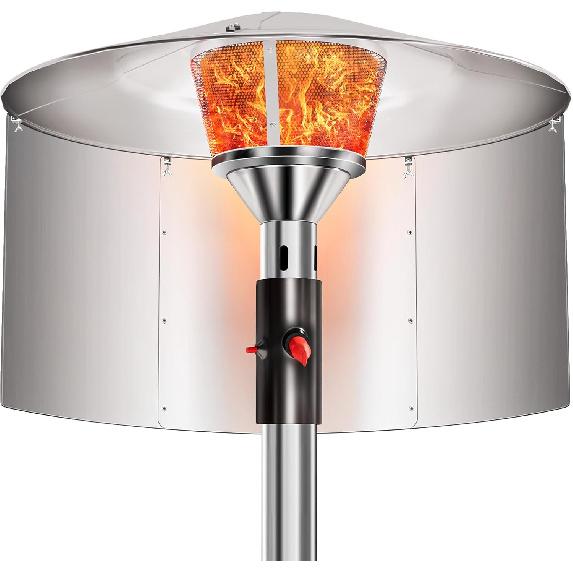 Patio Heater Reflector Shield, Heating Reflector, Heat Focusing Reflector for Round Natural Gas and Propane Patio Heaters Outdoor, 15  Height 2023