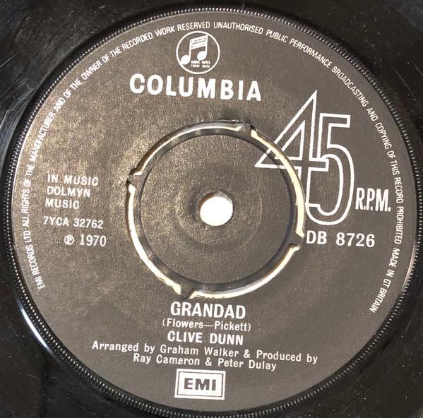 

7inch Record CLIVE DUNN Grandad DB8726 Columbia UK Pop Used