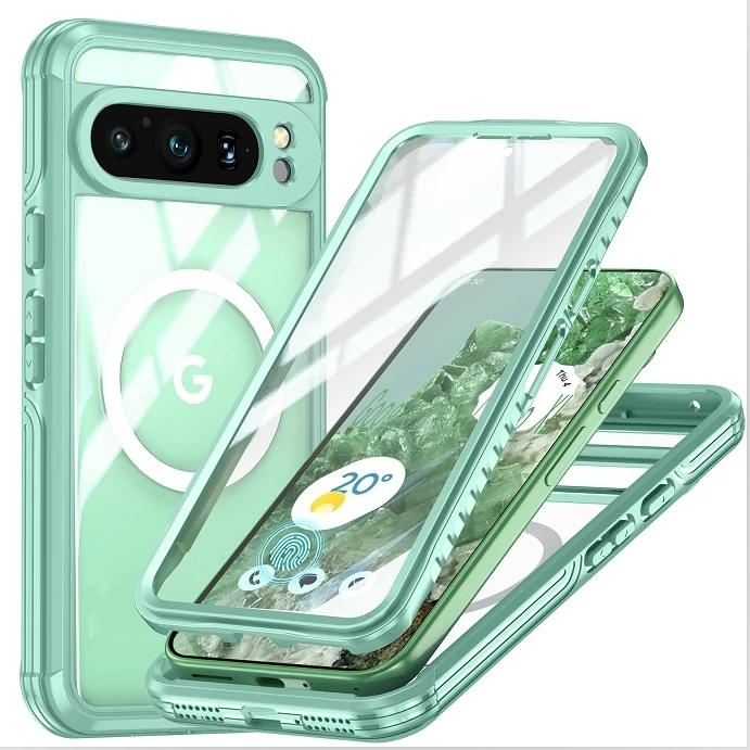 

Magnetic Charging IP68 Waterproof Case For Google Pixel 9 Pro Google Pixel 8Pro Shock Drop proof Cover Diving Swim outdoor sport For Pixel 8 Pro