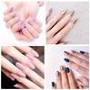 Ultra-thin Frosted Oval Nail Polish Patches - Dual Use, Full and Half Pieces (96 pcs)